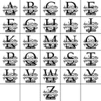 Custom Metal Signs | Last Name Sign | Split Letter Monogram Wall Decor | Custom Outdoor Signs | Personalized Wedding Gift | Housewarming Couples Gift | Outdoor Metal Sign | Metal Art