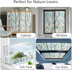 LEMON CLOUD Privacy Window Film 3D Stained Glass Window with Installation Tools,No Glue Static Cling Window Sticker,Decorative for Glass Door,Bathroom,Office and Home (Grove Rainbow,17.5 x 78.7 Inch)