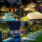 Solar Lights Outdoor Pathway 8 Pack, Solar Pathway Lights Outdoor Auto On/Off Waterproof Garden Landscape Lighting for Path, Yard, Walkway, Driveway, Lawn, Patio, Outside Decor, Warm White
