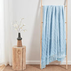 inhand Knitted Throw Blanket for Couch and Bed, Soft Living Room Home Decor Knitted Blanket with Tassel, Outdoor Lightweight Breathable Summer Blanket, Farmhouse Warm Woven Decorative, 50"x60"