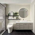 35.4 Inches Long Floating Shelves Wall Mounted, 2 Set Modern Black Wall Shelf for Bedroom, Nursery Book Shelf with Lip, Picture Ledge Shelf for Decor Living Room Bathroom Kitchen- Black