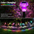 Solar Lights Outdoor Pathway Waterproof 8 Pack Color Changing LED Acrylic Mushroom Decorative Garden Lights for Yard Landscape Patio Outside Christmas Decorations