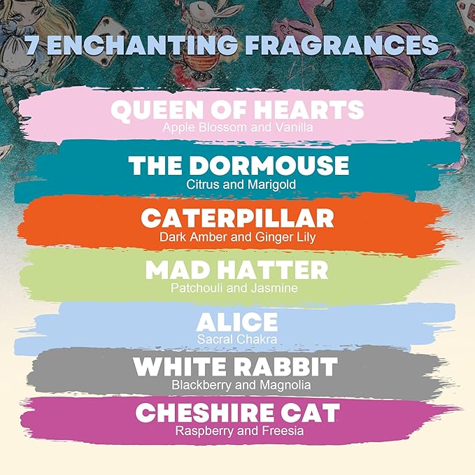 Mecka Wonderland Fantasy Incense Sticks Gift Set | 140 Insence-Sticks for a Whimsical Journey | 7 Enchanting Scents for Aromatherapy & Relaxation | Premium Slow Burn Long Lasting All Natural Insenses