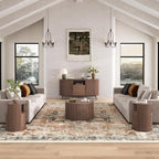 63" Storage Cabinet with Doors,Sideboard Buffet Cabinet, Accent Console Cabinet with Solid Wood Legs and Drawers,Fluted Buffet Table for Living Room, Entryway, Kitchen, Walnut