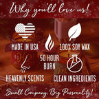 Christmas Candles - 'Merry Christmas' Christmas Scented Holiday Candles, w/Pine, Frasier Fir, Cedar I Christmas Tree Candle I Stocking Stuffers for Women I 9oz, 50Hr, USA Made