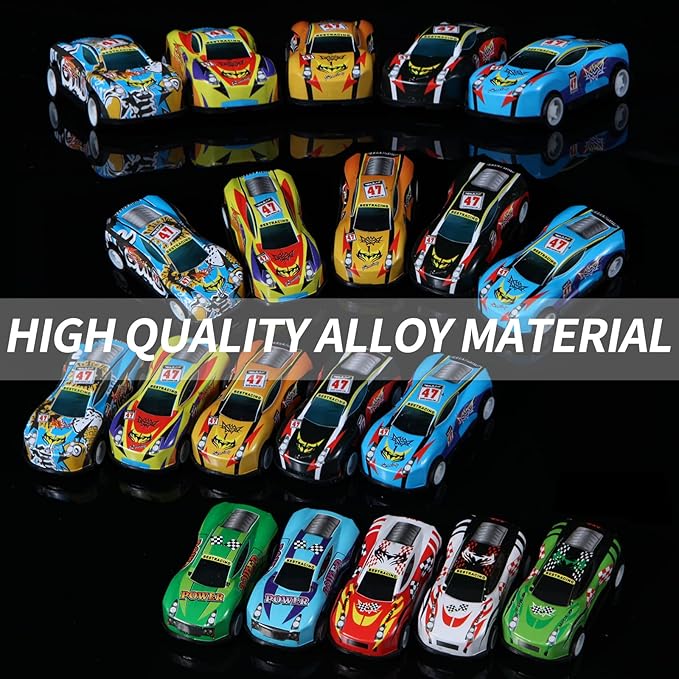 28 Pack Pull Back Cars for Kids, Mini Vehicles Toy Bulk Party Favor Race Cars Toys, Goodie Bag Stuffers, Pinata Fillers for Boys Girls Toddlers