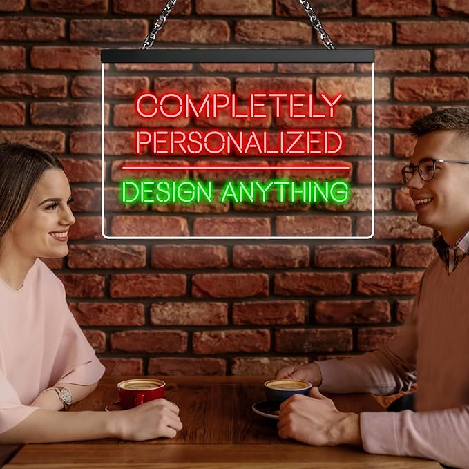 Custom Bar Neon Sign Personalized Logo Name Established Year Garage Signs for Men Home Bar Open Workshop Coffee Lounge Decor LED Lights Night Club Poker Billiards Gifts