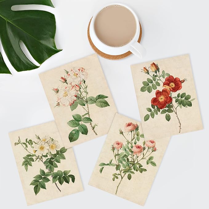 SIGNWIN Poster Bathroom Decor 11"x14", Wall Art Room Decor Multicolor for Living Room, Bedroom, Office Vintage Colorful Wildflower Variety Nature Wilderness Plant Art Floral Botanical