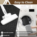 COSY HOMEER-Door-Mat 32"x48" Non Slip Absorbent Entryway Rugs Dirt Trapper Doormats Washable Entrance Mats Low Pile Welcome Floor Mat for Front Back Door and Entry Mats,Black