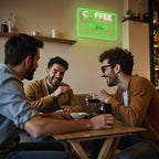 Coffee Neon Sign, Leaf Neon Signs for Wall Decor, Dimmable Acrylic Neon Lights for Coffee Bar Coffee Shop Bar Pub Club Bistro Man Cave Restaurant Game Room Hotel