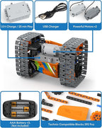 5 in 1 STEM Remote Control Building Kit, 392Pcs Blocks Erector Projects Set Toys for Kids Age 8-12, Build a Tank/Robot/AVT DIY Science Educate 6 7 9 10 11 Years Old for Boys & Girls Gift Ideas