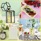 200 PCS Yellow Vase Fillers, Pearls Bead for Centerpieces Vases, 10/14/20 MM No Hole Beads, Fake Pearls for Wedding Birthday Anniversary Theme Party Table Centerpieces Decor