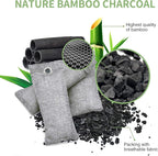 12 Pack Bamboo Air Purifying Bag, Activated Charcoal Bags Odor Absorber, Moisture Absorber, Natural Car Air Freshener, Shoe Deodorizer, Odor Eliminators For Home, Pet, Closet (6x50g, 6x150g)