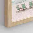 SIGNWIN Framed Collage Print Gallery Set 1980s Retro Miami Wall Art, Set of 4 Beach Landscape Wall Decor Prints, Nature Wilderness Wall Décor for Living Room, Bedroom - 12"x16" Natural