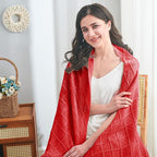 inhand Knitted Gift Throw Blankets for Couch and Bed,Valentines Day Decor Blanket for Her Him Girlfriend Wife, Red Romatic Lightweight Decorative with Tassel, Farmhouse Warm Woven for Women, 50"x60"