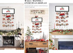 Christmas Card Holder Display Collage Picture Frames For Wall Interchangeable Holiday Decor Clips Photo Holders Merry Christmas Hanging Sign Wooden Photo Holder for Gift Card Holder Christmas Decor