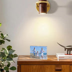 Acrylic Picture Frame, 2pack 5x7 Inch Clear Photo Double-Sided Frames, Magnetic 12+12MM Thickness Picture Frame Clear Photo Frame Stand, Double-Sided Acrylic Frame Stand