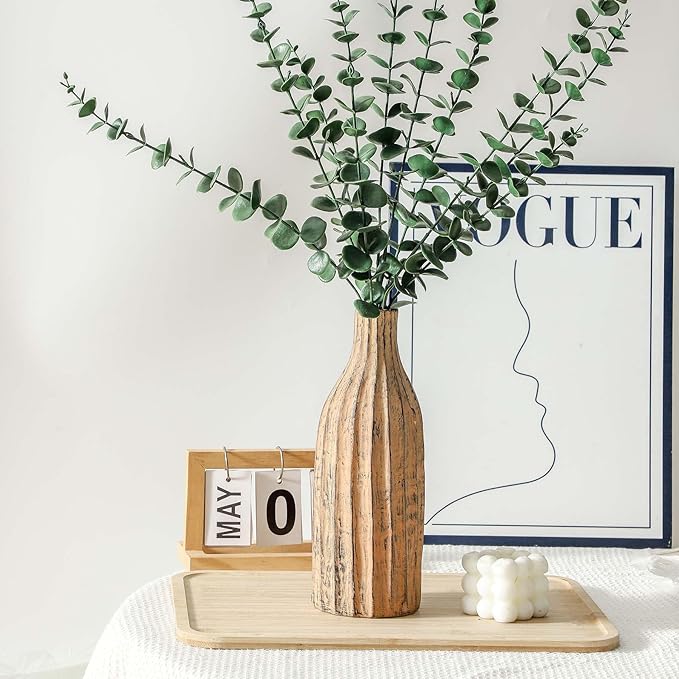 Natural Branch Design Ceramic Vase:Decorative Flower Vase for Modern Home Decor,Handmade Pottery Vase for Home Decor, Living Room,Kitchen,Office,Bedroom,CenterpieceTable Decorations-11inch Brown Color