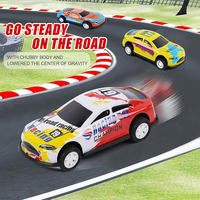 2.7 inch Pull Back Cars Toys Set, 24 Pack Friction Power Alloy Casting car Mini Race car, Suitable for Toddler 3 4 5 6 Year Old Kids Toy, Boys and Girls Birthday Party Gifts Easter Egg Stuffing