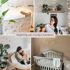 BASE ROOTS Moon Phase, Gold Wall Decor for Bedroom & Living Room, Bohemian Wall Decor, Handmade Hammered Metal 36" 13 Phases Moon, Celestial Wall Art, Gift for Women & Kids