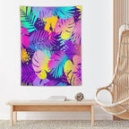 ICMOLYYENLO Palm Leaf Tapestry Wall Hanging, Tropical Leaves Plant Jungle Green Hawaiian Art Home Decor for Guest Bedroom Living Room Dormitory 40x60