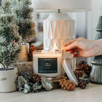 Calyan Wax Co. 3 Wick Candle, Fir + Clove Scented Candle, 43 Hour Burn Time, 3 Wick Soy Candles, Non Toxic & Vegan Soy Wax, Glass Jar Holiday Scented Candles, 14.9oz