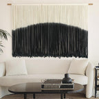 Flber Tie-Dye Macrame Wall Hanging Large Bohemian Yarn Tapestry Macrame Home Décor, 57''W*35''L