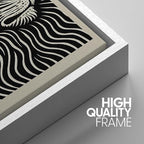 SIGNWIN Framed Canvas Print Wall Art Safari Animal Portrait Lion, Tiger, and Elephant Photography Modern Art Minimalist Black and White for Living Room, Bedroom, Office - 16"x24"x3 White