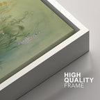 SIGNFORD Framed Canvas Print Wall Art Set Whimsical Green Wildflower Illustration Modern Art Decorative Nordic Nature for Living Room, Bedroom, Office - 16"x24"x2 White