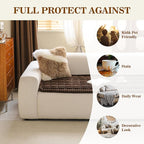 MYSKY HOME Couch Covers for 2 Cushion Sofa, Couch Cover for Dogs, Sofa Covers for Pets Washable, Soft Non-Slip Sofa Slipcovers, Loveseat Couch Covers, Furniture Protector, Chococlate, 27.6" x 59"