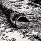 Keen Home Design Area Rugs - 2x20 Non-Shedding, Abstract Rugs for Kitchen, Living Room, Bedroom, Dining Room, Entryway - Size: 2'8" x 20', Abstract Black