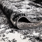 Keen Home Design Area Rugs - 2x16 Non-Shedding, Abstract Rugs for Kitchen, Living Room, Bedroom, Dining Room, Entryway - Size: 2'8" x 16', Abstract Black