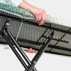 Brabantia - Ironing Board B – Solid Steam Iron Rest – Adjustable Height – Non-Slip Rubber Feet – 100% Fairtrade Cotton Cover with Foam Padding – Foldable – New Dawn – Size B (49 x 15 in)