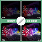 Musical Staff Note Neon Sign Led Music Neon Light for Wall Decor Dimmable USB Power Musical Light Up Sign for Music Studio Classroom Party Bar Bedroom
