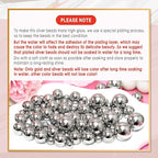 300Pcs Vase Filler Silver No Hole Faux Pearl Beads for Vase Filling Decorations, Candle Centerpieces, Wedding Centerpieces, Home Party Decor (8/14/20mm)