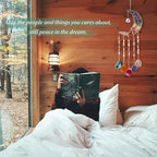 Agate Gemstone Dream Catcher 7 Chakra Tree of Life Dream Catcher with Rainbow Crystal Stones Handmade Dreamcatcher Wall Decor for Adults Boys Girls,Bedroom,Wedding,Garden,Bless Gift(Rainbow Moon)