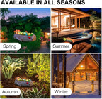 Garden Solar Figurine Light - Stump Succulent Solar Light Outdoor, Solar Powered Lighting Outside Decorations Yard Art Lawn Ornaments for Porch Patio Balcony - Succulent Gifts for Women Mom