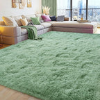 6x9 Fluffy Fuzzy Area Rug for Living Room Bedroom, Ultra Soft Large Living Room Rugs, Non Slip Thick Shag Rug for Dorm, Kids Girls Boys Rug for Home Decor Aesthetic, Sage Green
