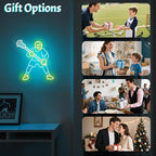 Lacrosse Neon Sign-Dimmable Sport Wall Decor With USB Power, Unique Lacrosse Gifts for Boys & Men, LED Bedroom Light for Man Cave College Dorm Lacrosse Fan Accessories