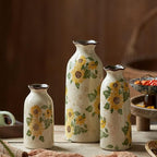 Levvohd Autumn Ceramic Vase Set of 3, Vintage Small Vases for Decor Home Your Kitchen Bedroom Living Room Bathroom Shelf Centerpiece Table Decorations (H 9.5" + H7.7 + H5.9)