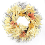 Admired By Nature Autumn Corn Husk Wreath - 26" Natural Fall Color Artificial Wreath - For Home Decor, Offices, Weddings, Events, Parties, Thanksgiving