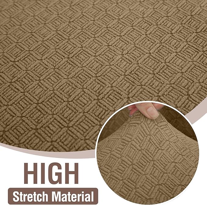 HDCAXKJ Sectional Couch Cover L Shape Stretch Sofa Covers Washable Jacquard Corner Couch Slipcover Non Slip Sectional Slip Cover U Shaped Furniture Protector for Pets Dogs (Camel, Large)