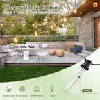 addlon 33(27+6) FT Solar String Lights Waterproof,Patio Light Solar Powered with Remote& USB Port 9+1 LED Shatterproof Bulbs 3 Lighting Modes Outdoor for Camping Backyard Garden