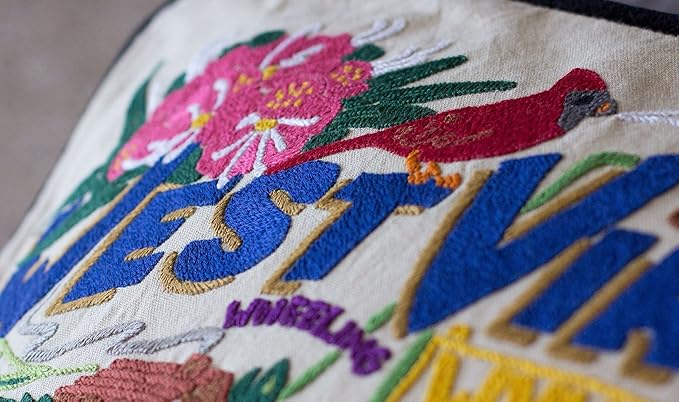 Catstudio West Virginia Embroidered Decorative Throw Pillow