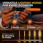 LED Candle Light, Cordless Table Lamps, Bedside Lamps w/2 Modes, Rechargeable Candlestick, Modern Table Lamp w/2600 mAh Battery, Small Table lamp, nightstand lamp, Bedroom lamp