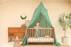 Green Kids Bed Canopy for Child Bedroom | Nursery Crib Hanging Curtain | Baby Mosquito Net Bedding for Girls & Boys Play Room Decoration | Reading Nook Canopies Toddler Dome Tent