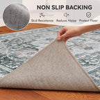 Grey Large 9x12 Area Rugs for Living Room Rug Bedroom Rug-Carpet Washable Neutral Vintage Dining Room Rugs for Under Table Soft Comfortable Non Slip