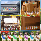 100 Pcs Baby Jesus Figures Mini Jesus Figurines in Bulk Original Design Tiny Miniature Jesus Figures for Hide and Seek, Religious Party Favors, Sunday School, Baptism Gift, Easter Egg Stuffers