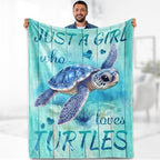 Aimego Sea Turtle Blanket Gifts for Women Men Kids Boys Girls Ocean Animal Turtle Lovers Bedroom Living Room Decor Soft Plush Cozy Bed Couch Fleece Throw Blanket 60"x80"