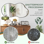 Suidia Irregular Wall Mirror, 36"x24" Bathroom Mirror Asymmetrical Mirrors Artistic Mirrors Decorative for Living Room Bedroom Bathroom Hallway Entryway, Black, Cloud Style